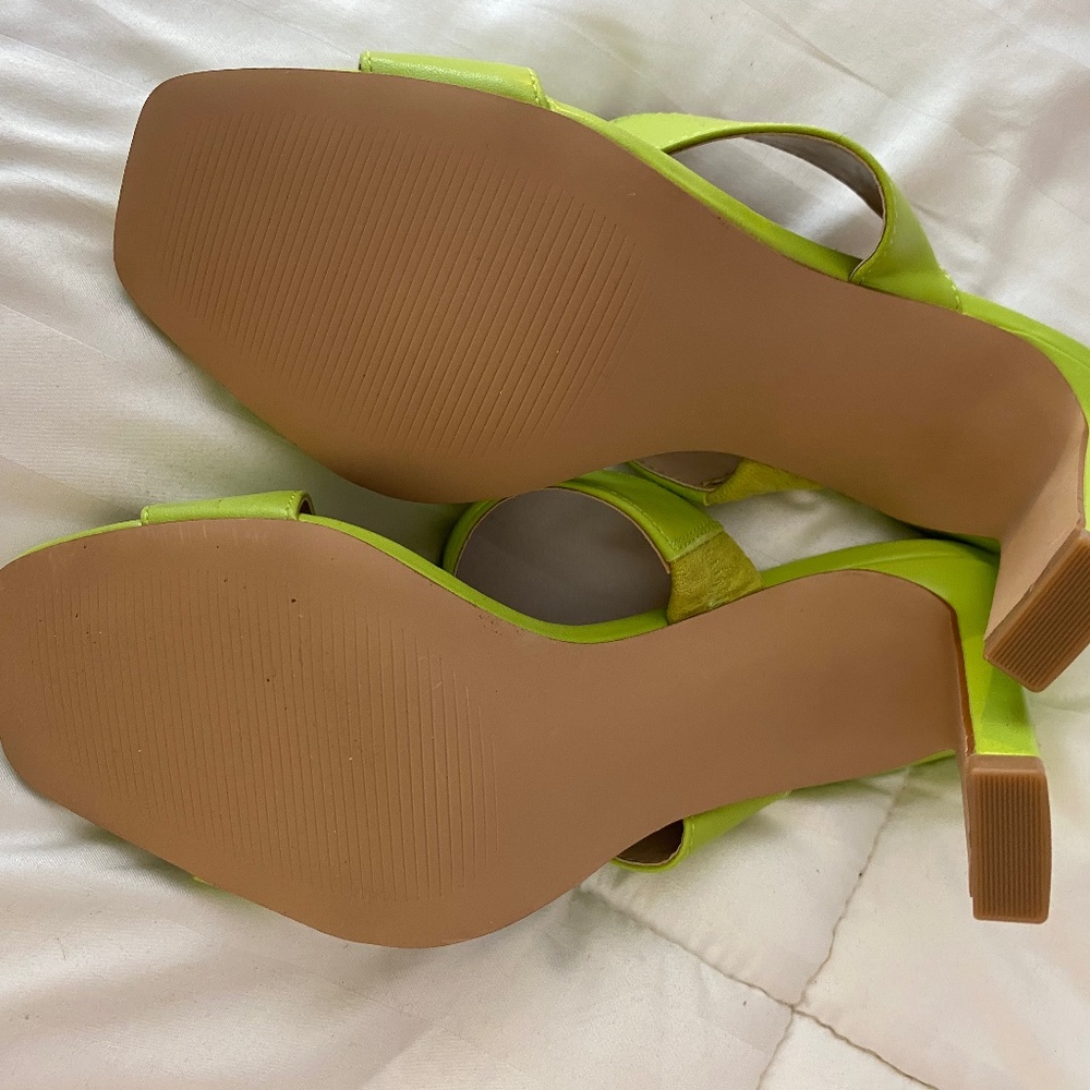 Chartreuse high heels